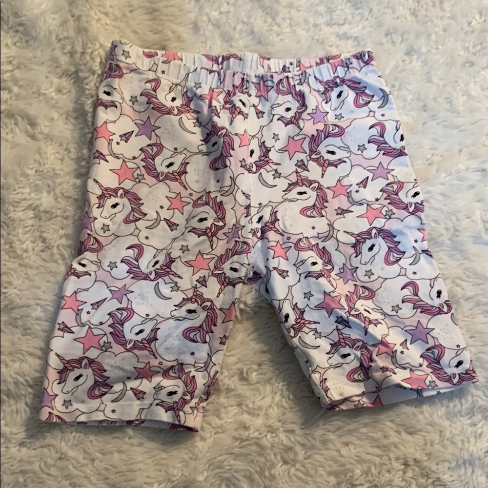 Whimsical Unicorn Print bicycle shorts